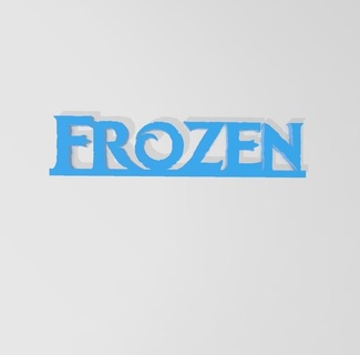 gefroren Logo Disney Kinder Animation Film Mitsingen Lassen Prinzessin elsa 3d print model - Mito3D