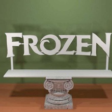 frozen logo art signs logos want build snow man sign 3d print model - Mito3D