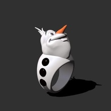 frozen olaf ring art jewelry toys 3d print model - Mito3D