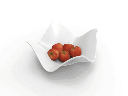 meyve çanak organik kumaş stil Kithchen kap görünmez 3d print model - Mito3D