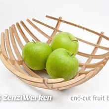 tazón de fruta esfera cnc láser casa cocina comedor zenziwerken stepcraft la madera contrachapada lasercut enclavamiento frutas router 3d print model - Mito3D