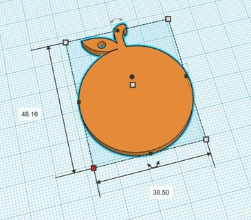 meyve anahtar yüzük Portakal anahtarlar anahtarlık Kulp destek meyveler 3d print model - Mito3D