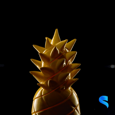 obst schleife spiel zappeln twist rotieren strudel spaß unmöglich spielzeug ananas 3d print model - Mito3D