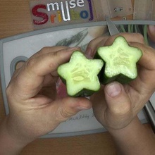 fruto molde de estrelas a casa pepino frutas estrela comida bebida 3d print model - Mito3D