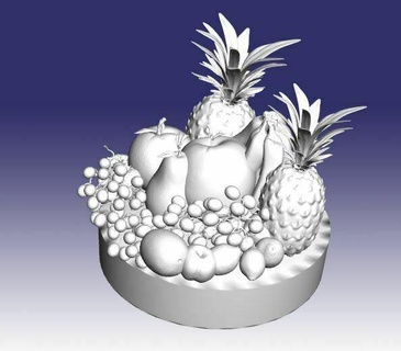 fruits display fruit bowl decor art 3d print model - Mito3D