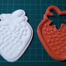 fragola cortante estampa galletita biscotto taglierina francobollo 3d print model - Mito3D