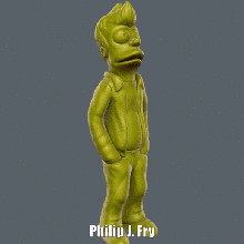 fry kolay destek yazdırın sanat 20 yy şekil futurama matt groening kahramanı model heykel supportless 3d print model - Mito3D