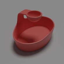 sartén 1 salsa gadget la cesta fuente los alimentos fritos de 3d print model - Mito3D