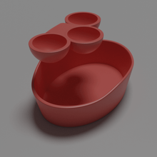 sartén 3 salsas gadget la cesta fuente los alimentos fritos de salsa 3d print model - Mito3D