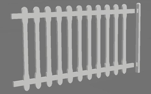 fs-italian style railway fence 3d low poly train architecture italy 3d print model - Mito3D