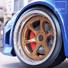 roue ensemble arrière 2 décalages Porsche 911 volkswagen vw or scarabée fusca vocho kombi t1 autobus air conditionné classique barboteur Maisto roues chaudes 80s jante moulé pression 3d print model - Mito3D
