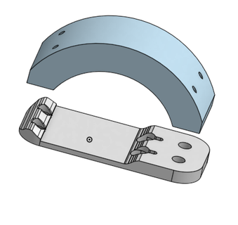 ftc driver hub belt loop pocket rail mount 2 parts 3d print model - Mito3D