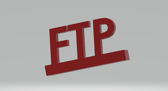 ftp Logo Stand 3d print model - Mito3D