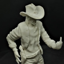 fu cowboy miniature ornament art 3d print model - Mito3D