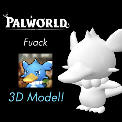 fuack 3d model - palworld pal world game pokemon xbox 3d print model - Mito3D