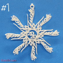 Fanculo 2020 fiocchi neve stili fiocco ornamenti Natale albero ornamento 3d print model - Mito3D