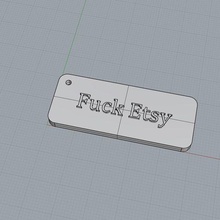 fuck etsy key tag 3d print model - Mito3D