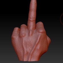 fuck finger Kunst 3d print model - Mito3D
