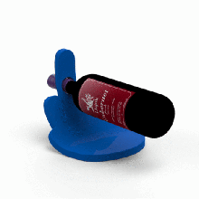 Mierda medio dedo regalo botella soporte vino estante apagado cumpleaños aniversario 3d print model - Mito3D