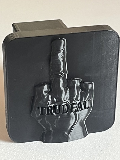 fuck trudeau reese hitch cover middle finger f 3d print model - Mito3D