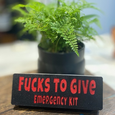fucks to emergency kit art coin fuck gift birthday 3d print model - Mito3D
