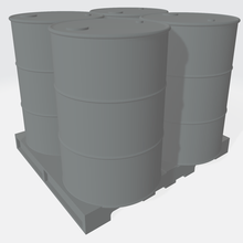 fuel drum pallet game tank props 3d print model - Mito3D
