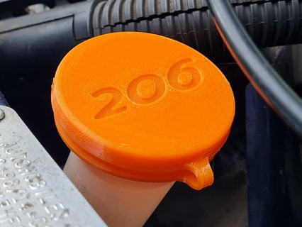 fuel filler cap peugeot 206 car windshield washer ice 3d print model - Mito3D