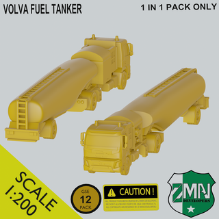 yakıt tanker kamyon v1 volvo araç reçine sla 1 200 3d print model - Mito3D