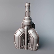 Fuelgurin rafineri Warhammer 40k Necromunda bilimkurgu tesis masaüstü 40000 sci fi savaş oyunları gotik yakıt arazi bina yapı 3d print model - Mito3D