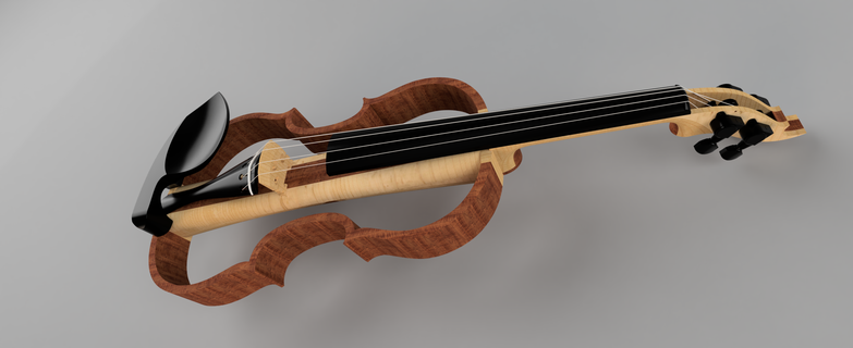 full-size 4 electric violin true cnc proportions Gadget music instrument 3d print model - Mito3D