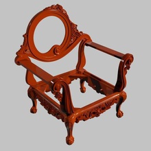 full amazing arm chair renaissance versailles france art 3d print model - Mito3D