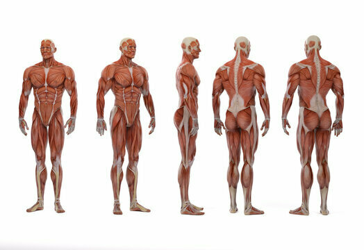 full body muscles Various anatomy 3D print model - Mito3D