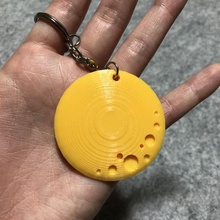full moon key chain tinkercad home household keychain eunny 3d print model - Mito3D