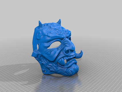 tam oni maske yeniden düzenleme kostüm Kostüm oyunu moda 3d print model - Mito3D