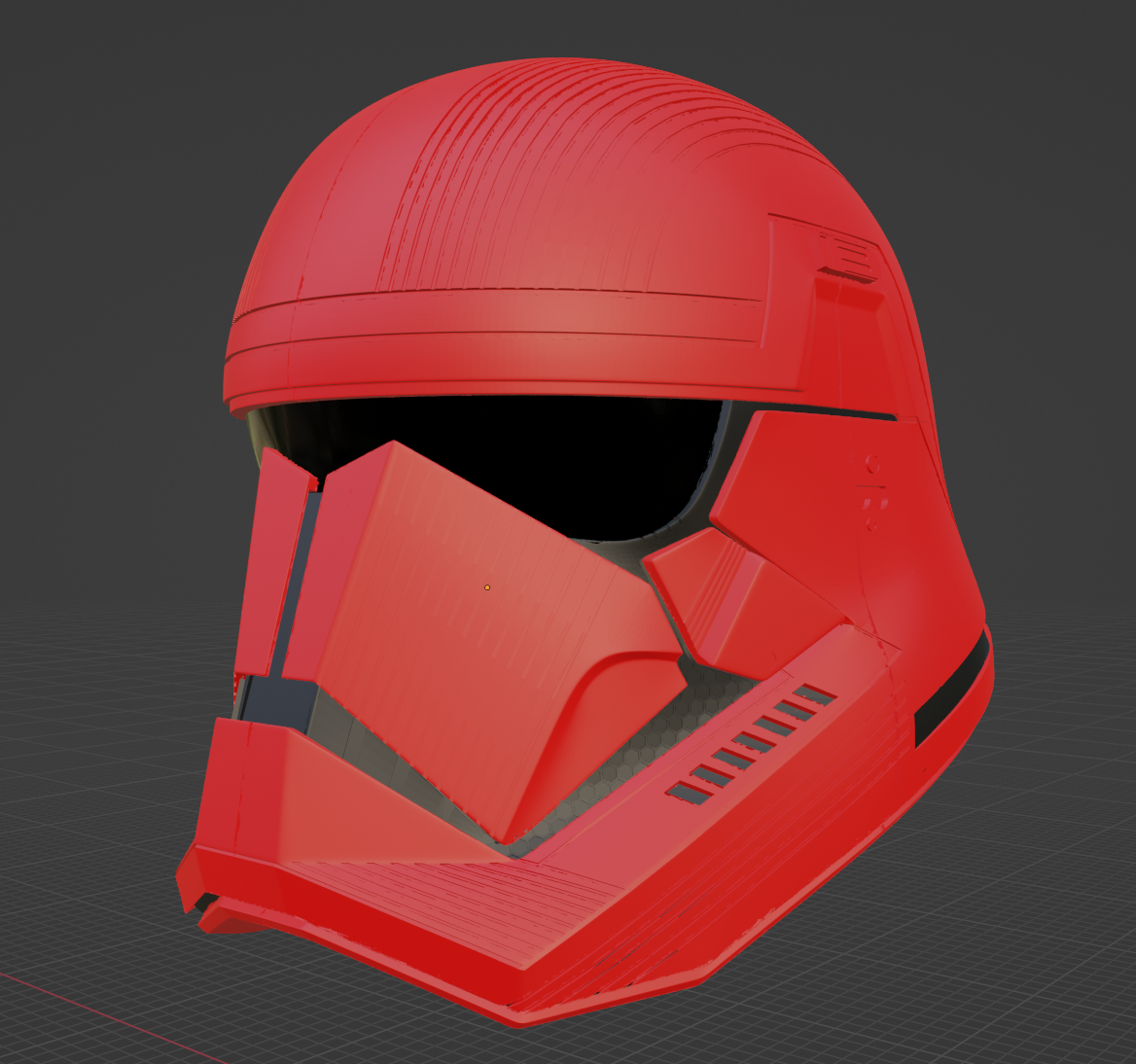 pieno taglia sith soldato casco tritato 3D print model - Mito3D