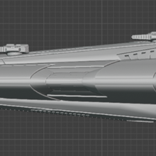 total de empuje la nave espacial en miniatura juego lleno dreadnought starship 3d print model - Mito3D