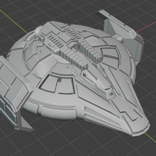 full thrust starship miniature game corvette 3d print model - Mito3D