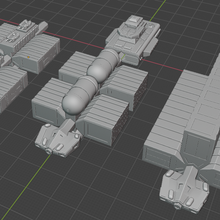 full thrust starship miniature game modular freighter 3d print model - Mito3D