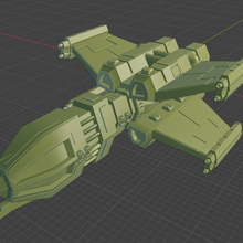 full thrust starship miniature game daemodar star ship space 3d print model - Mito3D