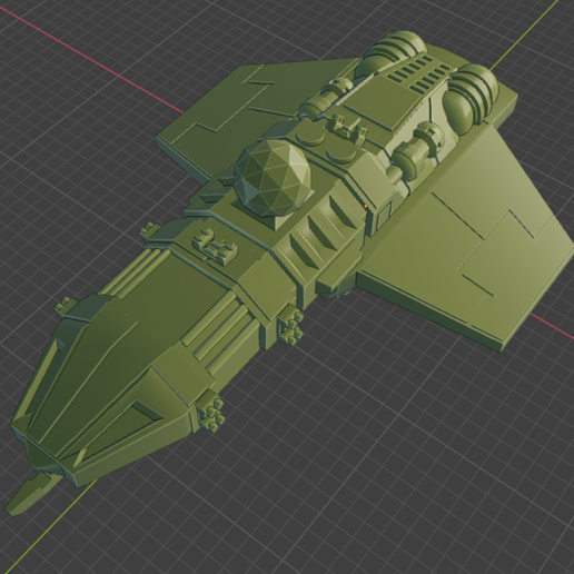 full thrust starship miniature game daemodar star ship space 3D print model - Mito3D