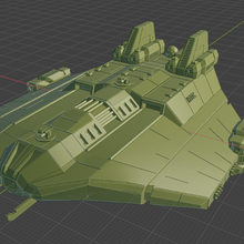 total de empuje la nave espacial en miniatura juego lleno daemodar star ship 3d print model - Mito3D