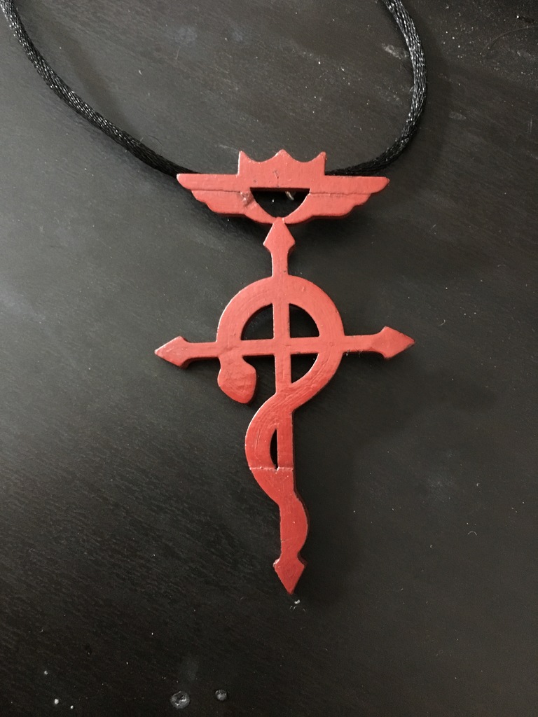 fullmetal alchemist flamel charm elric fma necklace jewelry 3D print model - Mito3D