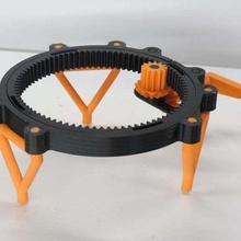 fully 3d-printable turntable gadget 3d scanner bearing bevel gear printable mechanical toy mechanism print place spur turntables turntablescanner camera 3d print model - Mito3D