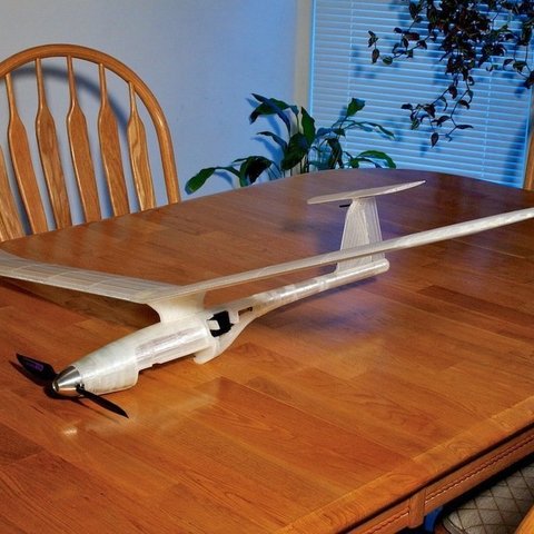 fully 3d printed modular rc sailplane game vehicles model hobby glider 3D print model - Mito3D