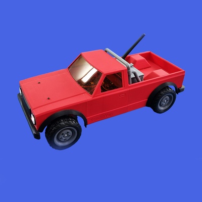 fully 3d printed rc pick-up game car remote model pickup control 3d print model - Mito3D