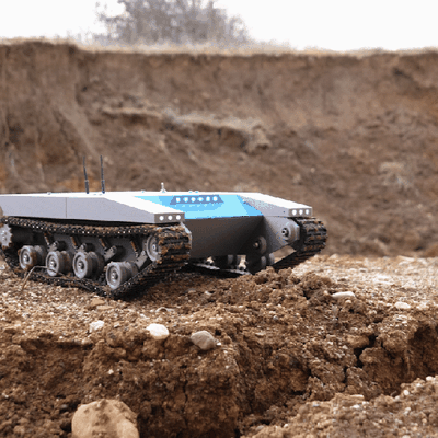 completamente 3d impreso rc tanque rastreado robot plataforma arduino 3d print model - Mito3D