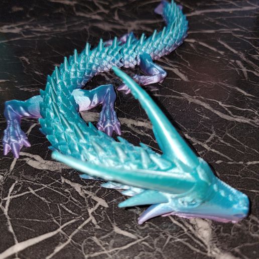 fully articulated dragon animal toy kid education 3D print model - Mito3D