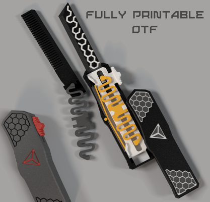 fully printable otf fidget toy comb swithcbalde 3d print model - Mito3D