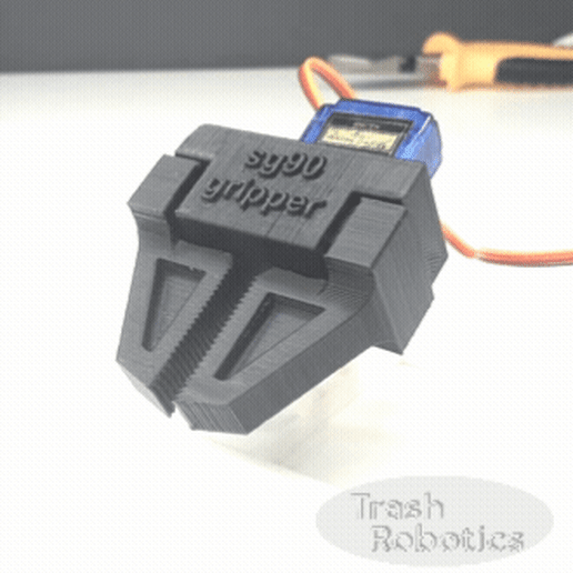 pleinement imprimé petit robotique bras pince facile assembler basé sg90 servo moteur gadget griffe arduino DIY robot 3D print model - Mito3D