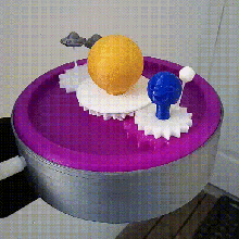 diversão planetário jogo decoração a arte brinquedo engrenagem e planeta o sol sistema solar gadget da terra lua extraterrestre invader marcianos espaço constelação 3d print model - Mito3D